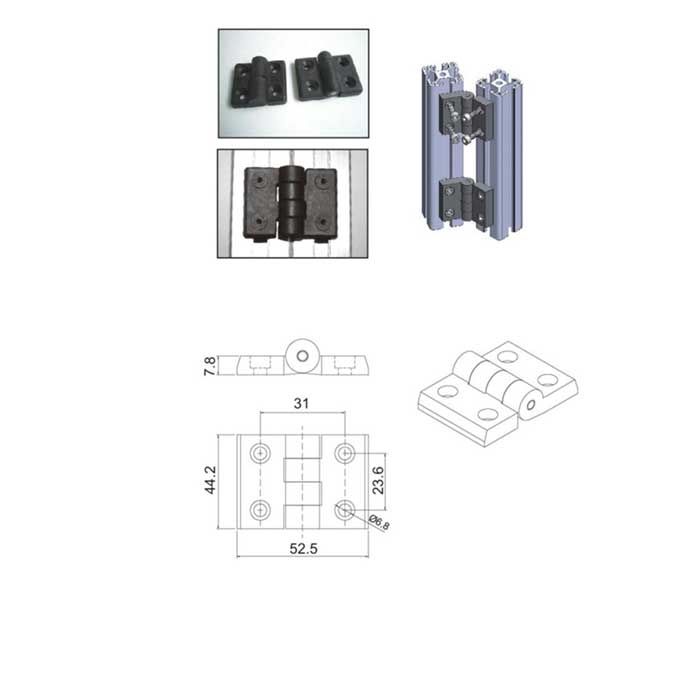 CERNIERA per PROFILATI 30X30 mm