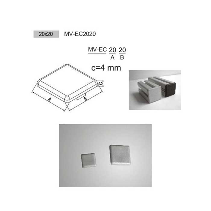 TAPPO profilato 20x20 mm