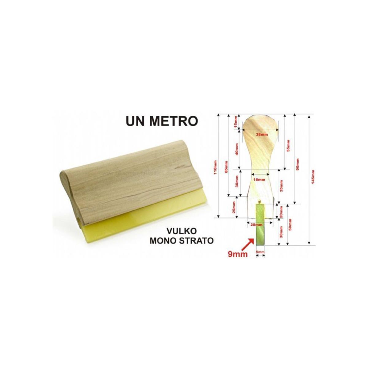 RACLA LEGNO COMPLETA USA 65-75 SHORE 9X50 mm al Metro RACLA LEGNO COMPLETA USA 65-75 SHORE 9X50 mm al Metro