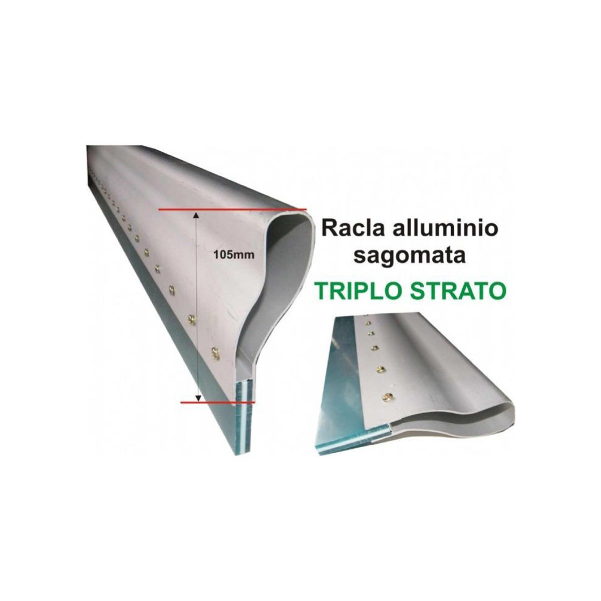 RACLA ALLUMINIO SAGOMATA 3 STRATI 75-90-75 SH al CM RACLA ALLUMINIO SAGOMATA 3 STRATI 75-90-75 SH al CM