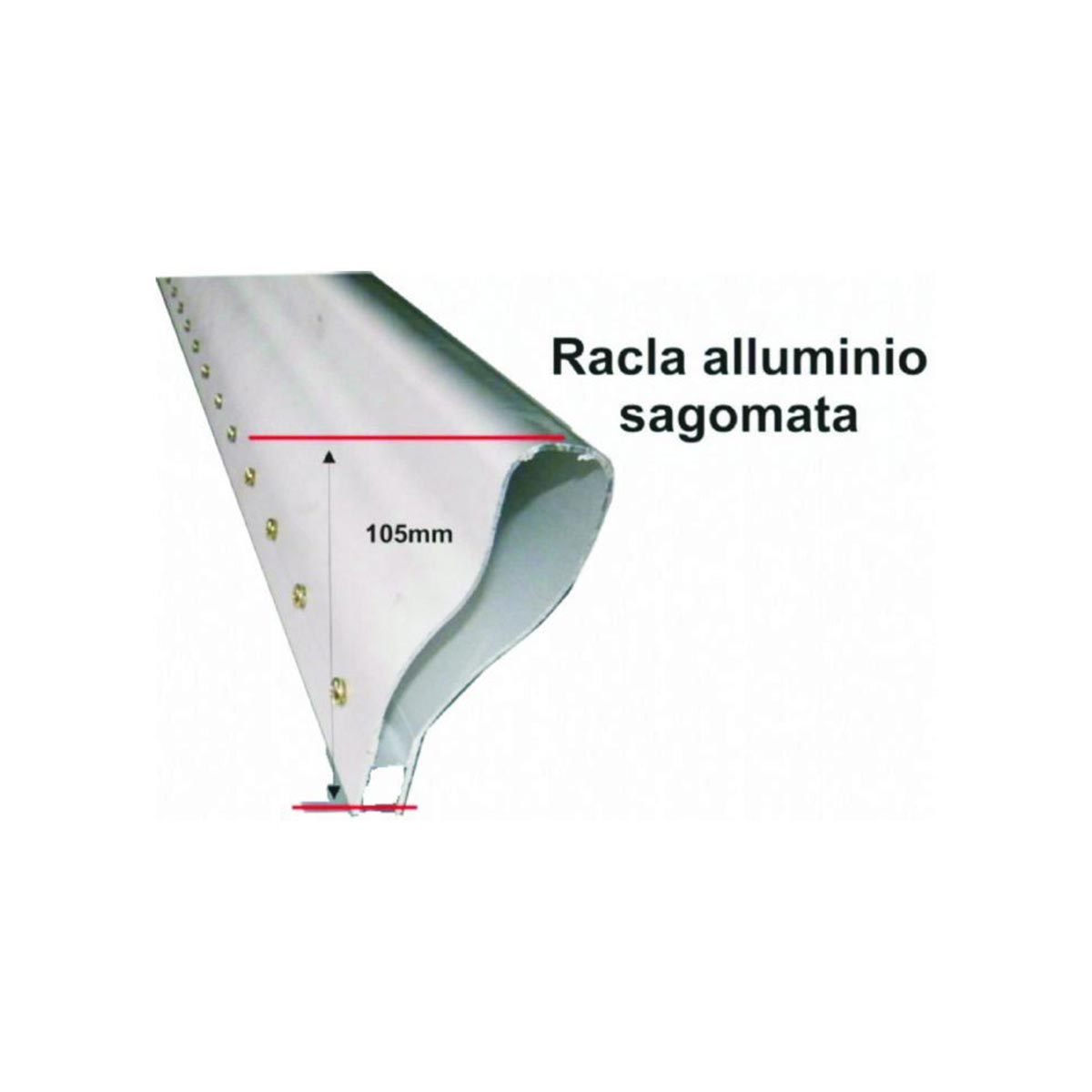 IMPUGNATURA RACLA IN ALLUMINIO SAGOMATA SOLO ALLUMINIO al mtl IMPUGNATURA RACLA IN ALLUMINIO SAGOMATA SOLO ALLUMINIO al mtl
