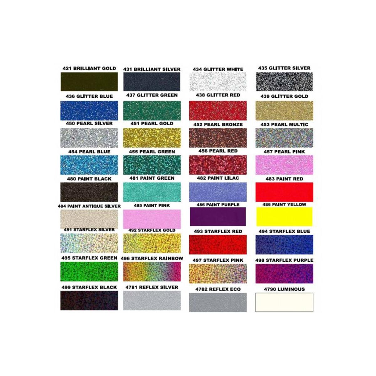 Termoadesivo PU a METRO - COLORI STARFLEX Termoadesivo PU a METRO - COLORI STARFLEX