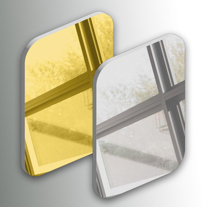 Metacrilato estruso specchiato oro e argento - 60x30 cm