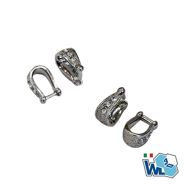 Gancetto con strass per medagliette